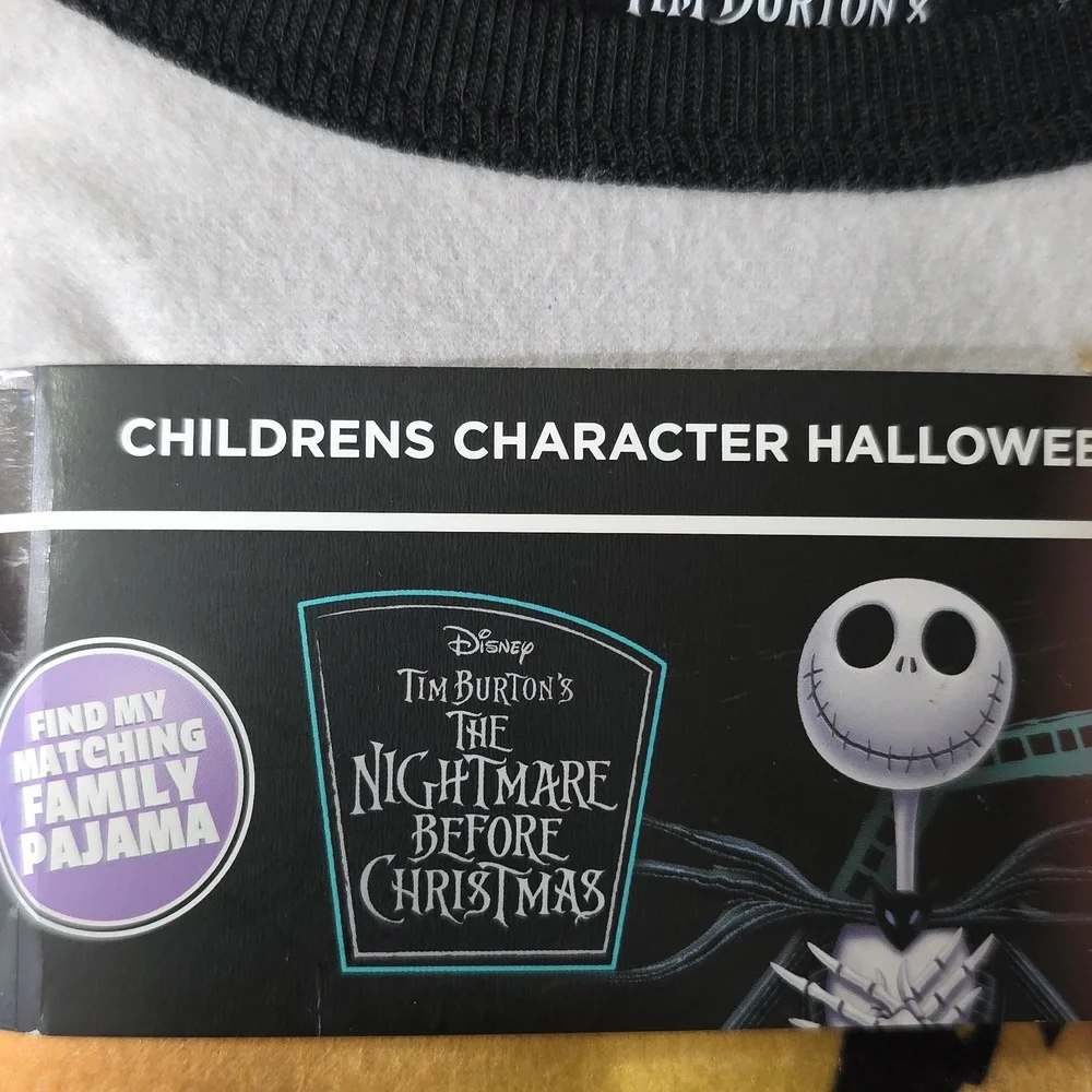 Disney Tim Burton's Nightmare Before Christmas Pajama Kids Set Size 10/12 Large